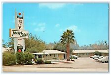 c1950's Indio Travel Lodge Hotel & Restaurant Signage Entrance Indio CA Postcard picture
