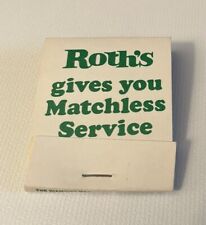 Vintage Roth’s Grocery Store Matchbook Full Unstruck Willamette Valley OR picture