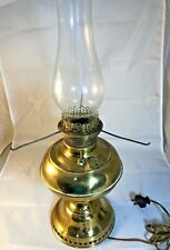 Antique 1900's Rayo Brass Oil Lamp, Electric w/o shade 12' Height Tested / Works picture