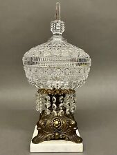 Stunning Vintage Italian Crystal & Marble Centerpiece/ Candy Dish Compote picture