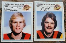 Vancouver Canucks 1978-79 Royal Bank Leaders Harold Snepts Thomas Gradin Blight picture