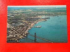 Vintage UNUSED Postcard~ Nova Scotia Canada ~  AERIAL VIEW DARTMOUTH  Bridge picture