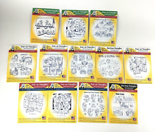Aunt Martha's Hot Iron Transfers Lot of 12 Tea Towel Pillow Cases Bedroom Design picture