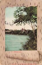 View of Crystal Lake Sayner Wisconsin WI Windmill 1908 Postcard picture