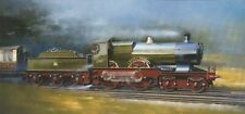 STEAM TRAINS & RAILWAYS MOUNTED PRINT LOCOMOTIVE 3440 CITY OF TRURO AT SPEED picture