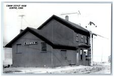 c1958 C&NW Depot Gowrie Iowa IA Railroad Train Depot Station RPPC Photo Postcard picture