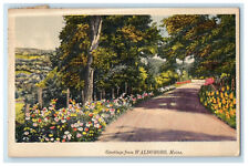 c1930s Road Scene Greetings from Waldoboro Maine ME Posted Vintage Postcard picture