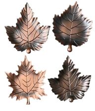Vtg Maple Leaf Drink Coaster Set Copper Bronze Fall Autumn Decor Wall Hanging picture