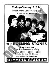 July 1964 Rolling Stones Concert At Olympia Stadium Detroit Handbill 8x10 Photo picture