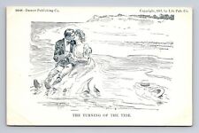 c1901 UDB Postcard Artist CD Charles Dana Gibson Turning of the Tide Romance picture