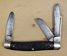 Vintage Kutmaster Utica N.Y. 3 Blade Stockman Pocket Knife picture