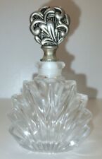 Godinger Crystal Perfume Bottle with Silverplated Stopper Vintage Vanity picture