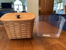 Longaberger 2001 Small Mail Basket With Attached Lid & Protector picture