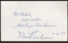 David Eisenhower and Julie Nixon Signed Index Card Autographed Signatures picture