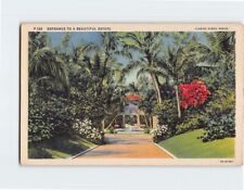 Postcard Entrance to a Beautiful Estate Florida USA picture