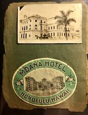 Spectacular  Antique Kingdom Of Hawaii Booklet From WWI W/ Hotel Moana Sticker picture