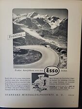 Esso Motor Oil 1947 Print Ad Du Magazine Swiss Switzerland Alps Mountains Zurich picture
