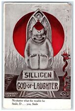 c1910's Silligen God Of Laughter Snake Embossed Bassett Iowa IA Antique Postcard picture