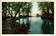 1920'S. ENTRANCE TO INLET. CHAUTAUQUA LAKE, NY. POSTCARD FX14 picture
