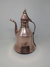 Antique Turkish Hammered Copper Tea Coffee Water Pitcher Pot Kettle Primitive  picture