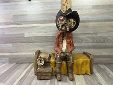 Vtg Bill Vernon Shade Tree Creations Cowboy Sitting on Bed Early Riser Figure 84 picture