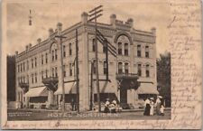 1907 GRAND FORKS, North Dakota Postcard HOTEL NORTHERN Street View / RPO Cancel picture