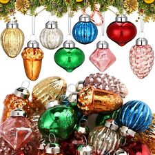 Capoda 32 Pcs Vintage Christmas Ornaments 1.2 Inch Antique Glass Christmas Or... picture