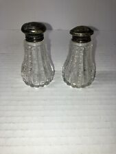 Vintage 70s Crystal Salt and Pepper Shakers picture