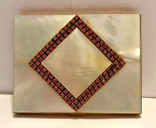 1950's Mother Of Pearl Gold Toned Cigarette Case Very Good Vtg. Condition Read picture