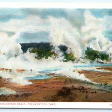 c1920s Yellowstone Norris Geyser Basin Haynes Photo Postcard Litho Park Vtg A32 picture