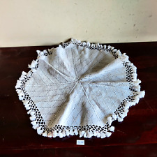 1930s Vintage Handmade White Color Cloth Crochet Decorative Collectible CL145 picture
