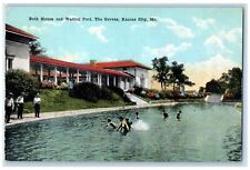 c1910's Bath House And Wading Pool The Groves Kansas City Missouri MO Postcard picture