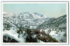 c1940s At The Summit Snow Capped Scene Of The Coast Range California CA Postcard picture