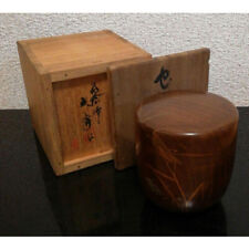 Artist's work Autumn grasses and insects Maki-e Wood base Tea ceremony tea . picture