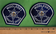 VINTAGE 1998 MIDDLESEX SHERIFF'S OFFICE MASSACHUSEETS LOT OF 2 CLOTH PATCHES picture