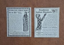 Antique Pendleton Woolen Mills - Indian Robes - Blankets - 1903 AD LOT picture