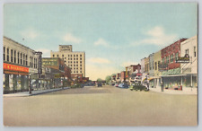 Postcard Main Street, Clovis, N.M  coca cola, woolwoorth, Vintage cars picture