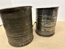 Vintage Bromwell's Metal 3 Cup And Hunter’s Extra Flour Sifters Kitchen Tools picture