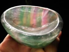 Carved and Polished FLUORITE Crystal Ring Dish or Small Bowl 243gr picture