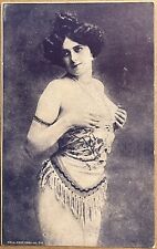 Pretty Lady Burlesque Risqué Sexy Dancer Antique Photo Postcard c1900 picture