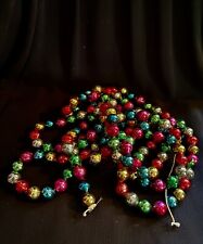 Vintage Mercury Glass 5/8 Inch Bead Garland Multicolor 91 Inches picture