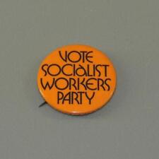 Vote Socialist Workers Party SWP N.Y. Hippie Anti-War Cause Pinback Button picture