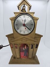 Vintage 1950's MASTERCRAFTERS Church # 560 Animated Lighted Mantel Shelf Clock picture