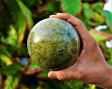 Nice 100MM Green Vesuvianite Stone Idocrase Stone Gemstone Healing Power Sphere  picture