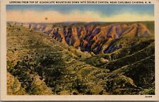 Carlsbad NM Double Canyon Vintage Postcard New Mexico Linen picture