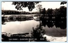 RPPC RUMFORD POINT, Maine ME ~ THE FERRY Oxford County 1950 Postcard picture