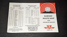 1972 TTC Toronto Transit Subway Route Map picture