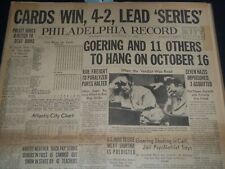 1946 OCT 6 PHILADELPHIA RECORD - GOERING & 11 OTHERS TO HANG ON - NT 7504 picture