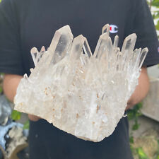 3.1LB Large Natural White Clear Quartz Crystal Cluster Rough Healing Specimen picture