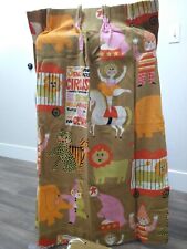 Vintage Circus Curtains - MCM Fabric 1960s - 2 Panels picture